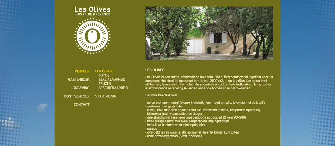 Website van Les Olives