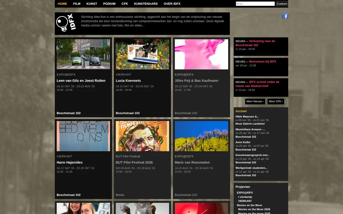 Website van IDFX